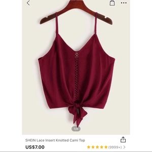 3 for $15: NWT SHEIN Burgundy Cami